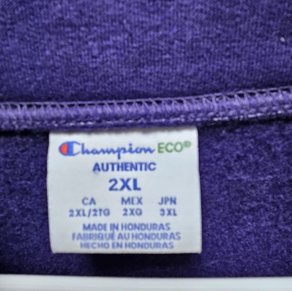 Champion Eco Authentic Washington Huskies Men's 1/4 Zip Sweatshirt Purple XXL - Picture 6 of 7